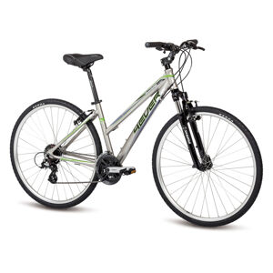 Crossový bicykel 4EVER Prestige - model 2015 strieborno-zelená - 16,5"