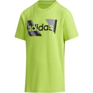 adidas YB Q2 T Chlapčenské tričko, zelená, veľkosť 140