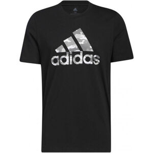 adidas CAMO BOS TEE Pánske tričko, čierna, veľkosť S