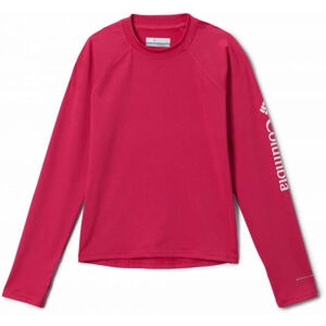 Columbia SANDY SHORES LONG SLEEVE SUNGUARD Detské tričko, červená, veľkosť XXS