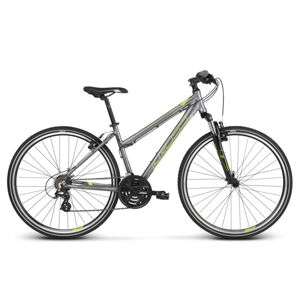 Dámsky crossový bicykel Kross Evado 2.0 D 28" - model 2022 grafitová/limetová - L (19")