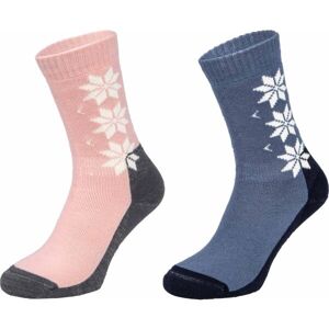 KARI TRAA WOOL SOCK 2PK Dámske vlnené ponožky, modrá, veľkosť 39-41