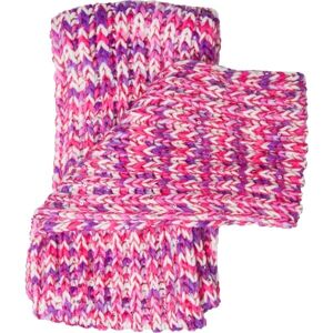 Lewro BIBURELA Dievčenský pletený šál, ružová, veľkosť UNI