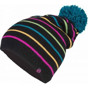 Lewro DITTO Dievčenská pletená čiapka, čierna, veľkosť 12-15