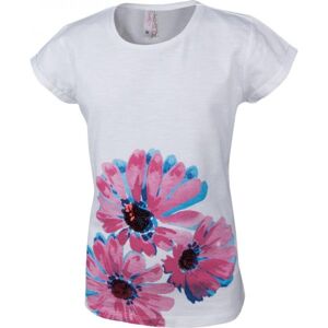 Lewro OLIVIE Dievčenské tričko s krátkym rukávom, biela, veľkosť 128-134