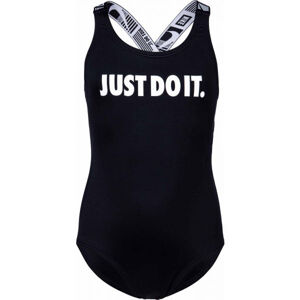 Nike JDI CROSSBACK ONE-PIECE Dievčenské jednodielne plavky, čierna, veľkosť L