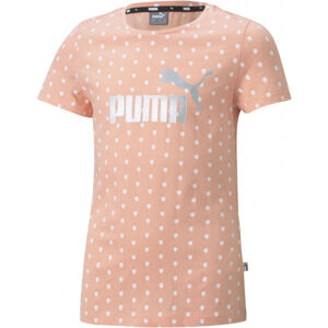 Puma ESS + DOTTED TEE G Dievčenské tričko, ružová, veľkosť 152