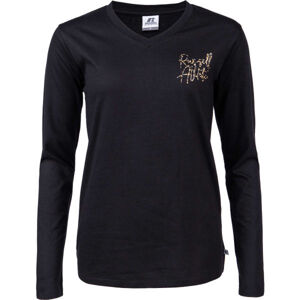 Russell Athletic L/S CREWNECK TEE SHIRT Dámske tričko, čierna, veľkosť XS