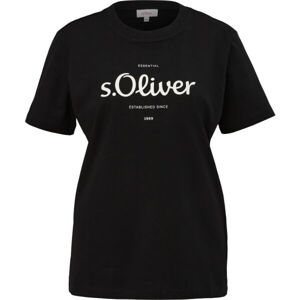s.Oliver RL T-SHIRT Tričko, čierna, veľkosť 42