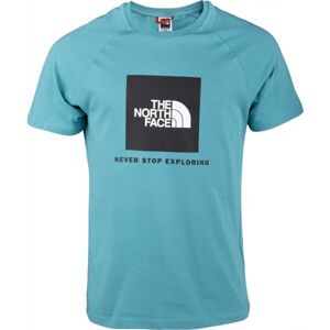 The North Face RAG RED BOX TE Raglánové pánske tričko, tyrkysová, veľkosť S