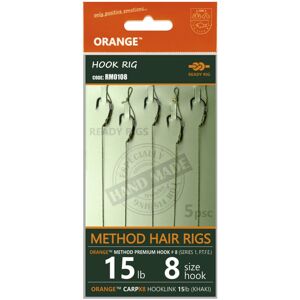 Life orange nadväzce method hair rigs s2 15 lb 5 ks - 12