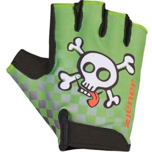 Ziener CLOSI JR Detské cyklistické rukavice, zelená, veľkosť S